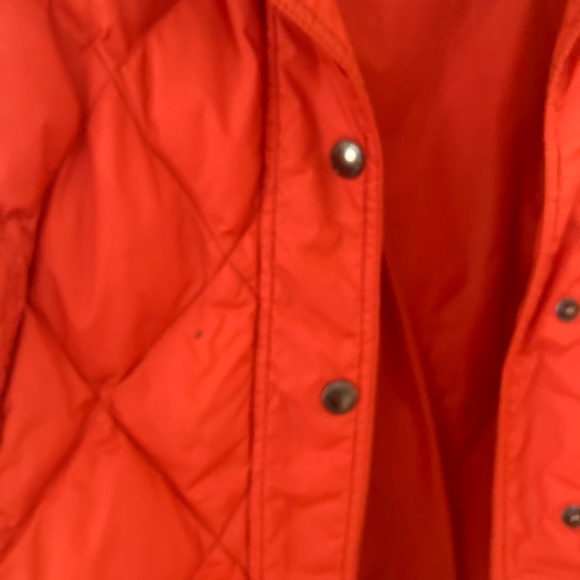 Orange Lands End Puffy Button up Vest - size small - Picture 6 of 7